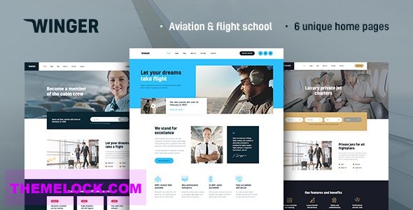 Winger v1.0.16 – Aviation & Flight School WordPress Theme