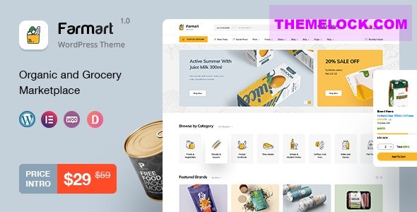Farmart v1.1.9 – Organic & Grocery Marketplace WordPress Theme