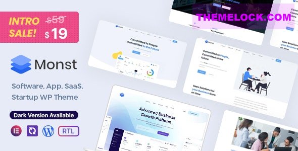 Monst v1.2.6 – Saas Startup WordPress Theme