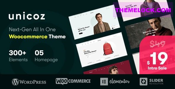 Unicoz v1.1.1 – Elementor WooCommerce Theme