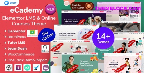 eCademy v7.3 – Elementor LMS & Online Courses Theme