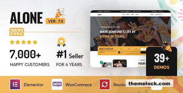 Alone v7.8.9 – Charity Multipurpose Non-profit WordPress Theme