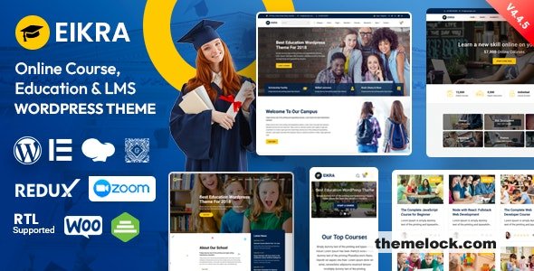 Eikra Education v4.5.0 – Education WordPress Theme