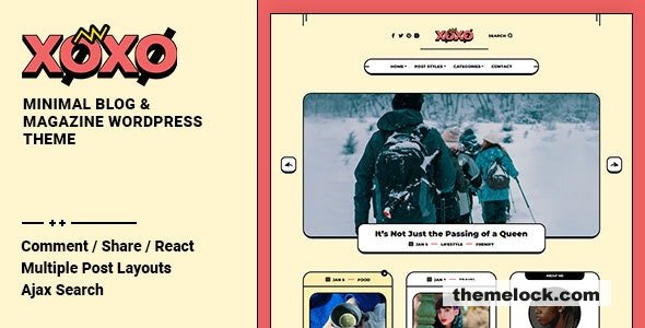 Xoxo v2.1.6 – Blog & Magazine WordPress Theme