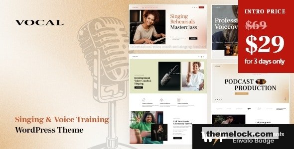 Vocal v1.12 – Singing & Voice Artist WordPress Theme