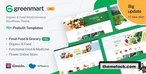 GreenMart v4.1.15 – Organic & Food WooCommerce WordPress Theme