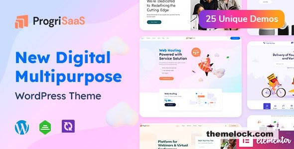 ProgriSaaS v1.1.11 - Creative Landing Page WordPress Theme