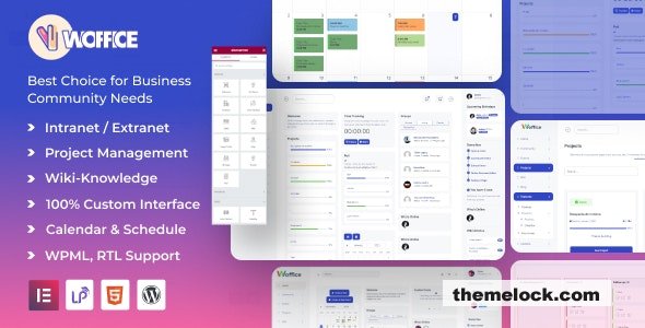 Woffice v5.4.33 – Intranet/Extranet WordPress Theme