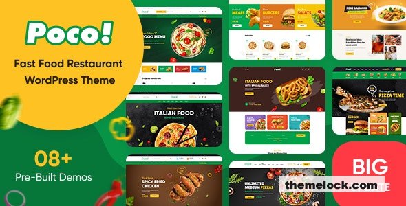 Poco v2.2.6 – Fast Food Restaurant WordPress Theme
