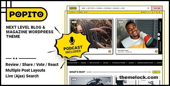 Popito v2.0.6 – Blog & Magazine WordPress Theme