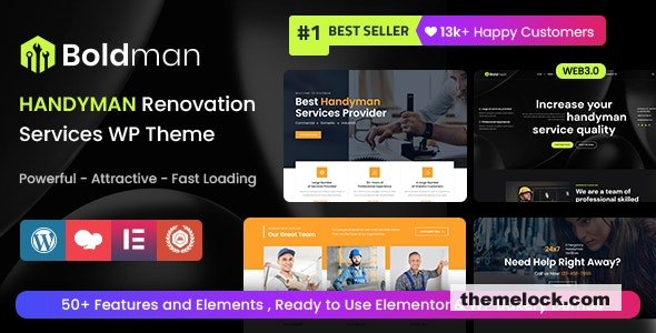 Boldman v7.5 – Handyman Renovation Services WordPress Theme + RTL