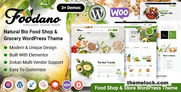 Foodano v1.2.1 – Natural Food Shop WordPress Theme