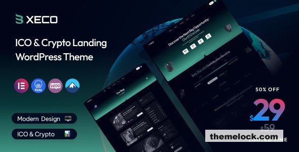 Xeco v1.1 – ICO & Crypto Landing WordPress Theme