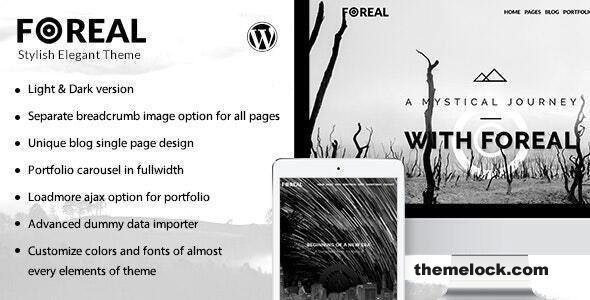 Foreal v3.0 – Director, Writer WordPress Theme