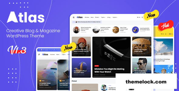 Atlas v2.0.9 – Creative Blog & News WordPress Theme