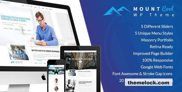 MountCool v3.2 – Single Page Portfolio WordPress Theme