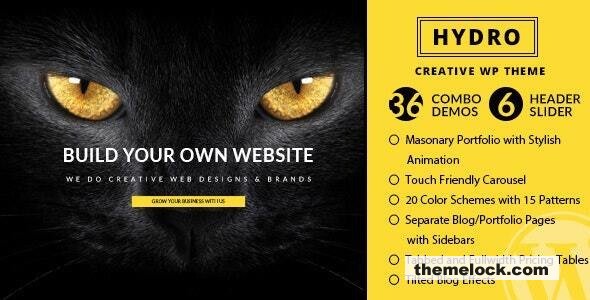 HYDRO v3.5 – One Page Portfolio WordPress Theme