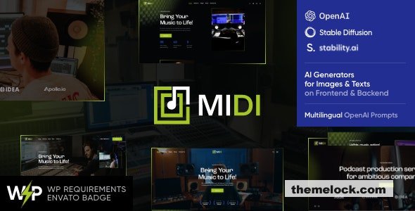 Midi v1.14 - Sound & Music Production WordPress Theme
