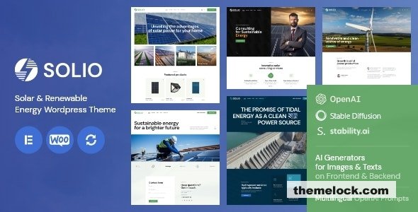 Solio v1.0 – Solar & Renewable Energy WordPress Theme