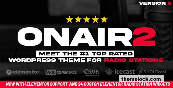 Onair2 v5.4.3 – Radio Station WordPress Theme