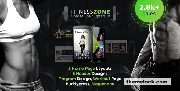 Fitness Zone v5.3 – WordPress Theme