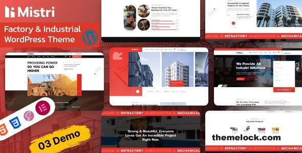 Mistri v1.0 – Factory & Industrial WordPress Theme