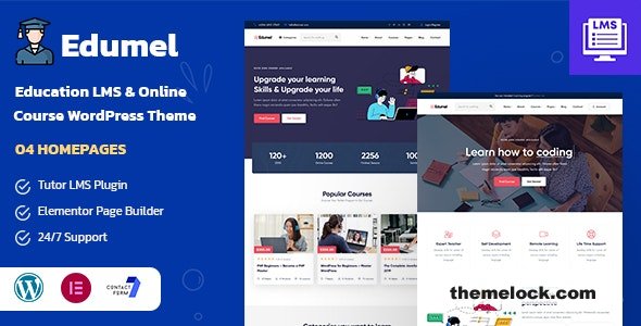 Edumel v1.0 – Education LMS WordPress Theme