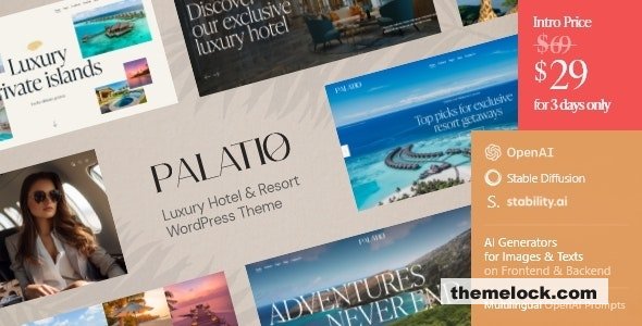 Palatio v1.0 – Luxury Hotel & Resort WordPress Theme