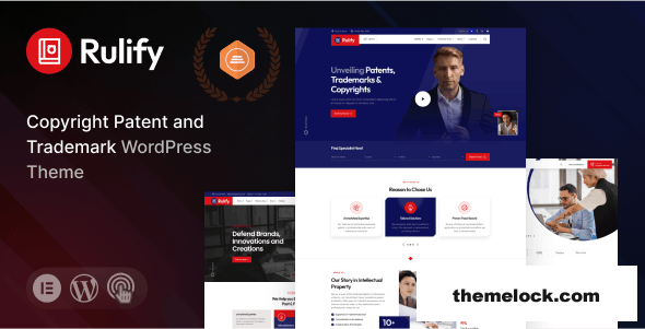 Rulify v1.0 – Intellectual Property Consultancy Law Firm WordPress Theme