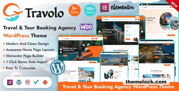 Travolo v1.2.0 – Travel Agency & Tour Booking WordPress Theme