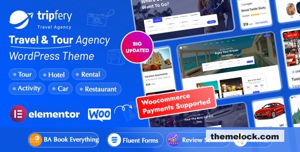 Tripfery 1.4.0- Travel & Tour Booking WordPress Theme