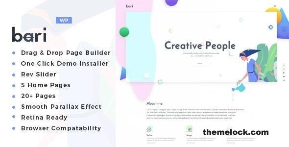 Bari v2.4 – Portfolio and SEO /Digital Agency WordPress Theme