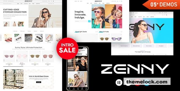 Zenny v1.2 – Eyewear & Glasses Elementor WooCommerce WordPress Theme