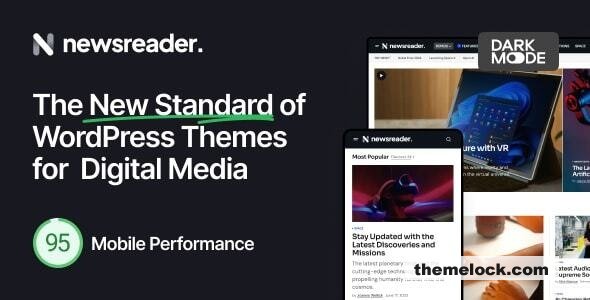 Newsreader v1.1.1 - Revolutionary WordPress Theme for Digital Media