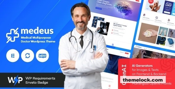Medeus v1.17 – Medical Multipurpose Doctor WordPress Theme