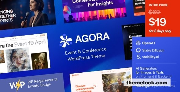 Agora v1.4 — Event & Conference WordPress Theme