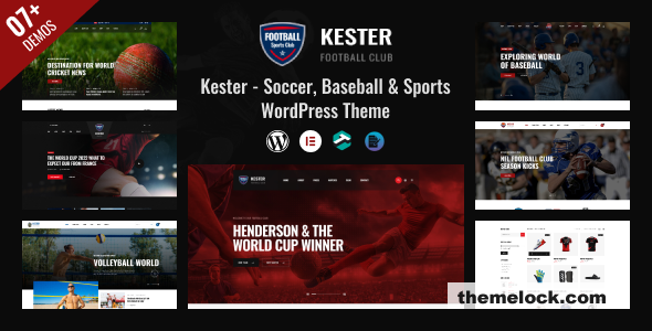 Kester v1.2.2 – Soccer Club & Sports News WordPress Theme