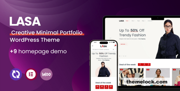 Lasa v1.1.5 – Creative Minimal WooCommerce WordPress Theme