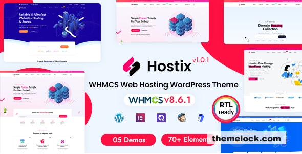 Hostix v2.0.3 - Hosting WHMCS WordPress Theme