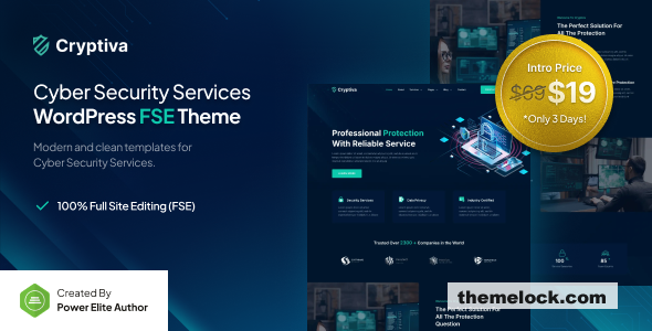 Cryptiva v1.0.3 – Cyber Security Services FSE WordPress Theme