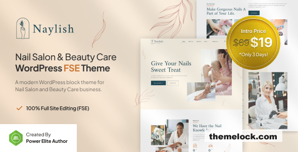 Naylish v1.0.2 – Nail Salon & Beauty Care FSE WordPress Theme
