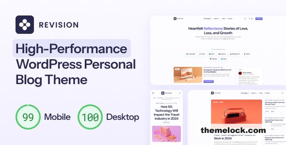 Revision v1.0.6 - Optimized Personal Blog WordPress Theme