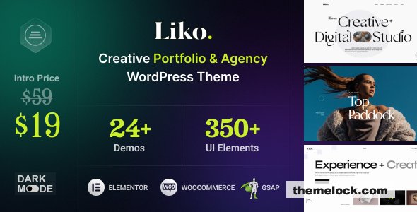 Liko v1.0.3 - Creative Agency & Portfolio WordPress Theme
