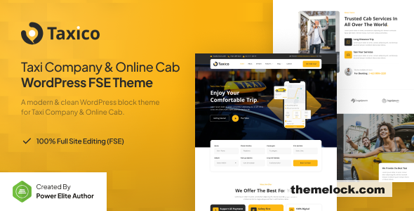 Taxico v1.0.3 – Taxi Company & Online Cab Service FSE WordPress Theme