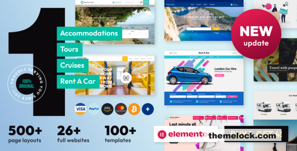 Book Your Travel v8.19.63 - Online Booking WordPress Theme
