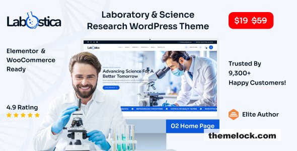 Labstica v1.0 – Laboratory & Science Research WordPress Theme