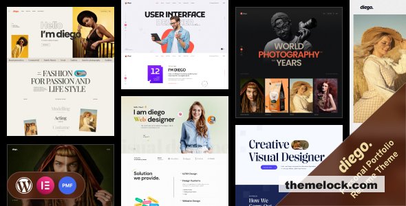 Diego v1.1.1 – Creative Personal Portfolio & Resume WordPress Theme + RTL