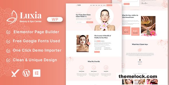 Luxia v1.0 – Beauty & Spa Center WordPress Theme