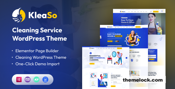 Kleaso v1.0.6 - Cleaning Services WordPress Theme