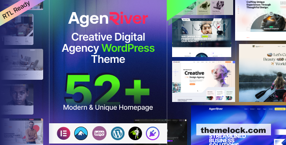 AgenRiver – Creative Digital Agency WordPress Theme